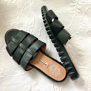 NEW Jeffrey Campbell Leather Rochelle Slide Sandal NWOB